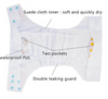 Happy flute 1 pcs adjustable cotton baby washable cloth diaper without insert