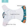Happyflute Reusable 4Pcs Pocket Diapers+4 Pcs Microfiber Insert Washable Infant Nappy Ecological Cloth Diaper Fit 3-15kg Baby