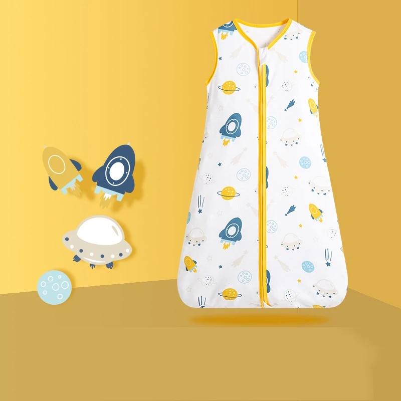 Happyflute Unisex Swaddling Vest Summer Thin Kids Vest Pajamas Children's Anti-Kicking Sleeveless Baby Sleeping Bag