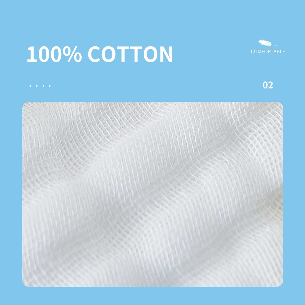 Happyflute 100% Cotton 6 Layers Soft Muslin Swaddle Blanket Baby Bath Towel Infant Stroller Blanket Absorbent Swaddle105x105CM