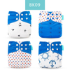 HappyFlute Exclusive 4Pcs Set OS Pocket Diaper Washable&Reusable Baby Nappy New Print Adjustable Baby Diaper Cover