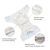Happyflute Organic Cotton Cloth Diaper Washable Eco-friendly Reusable Recycled Bottles Fabric Baby Nappy Fit 3-15kg Baby