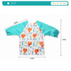 HappyFlute Polyester Waterproof Colorful Printed Front Pocket Baby Bibs Long Sleeve Children Feeding Bibs Burp Clothes