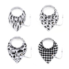 Happy Flute Baby Bibs Easy to Carry Nipple with Rope High Quality Fashion Ins Thick Flannel Cartoon Infant Cotton Bandana Dribbl