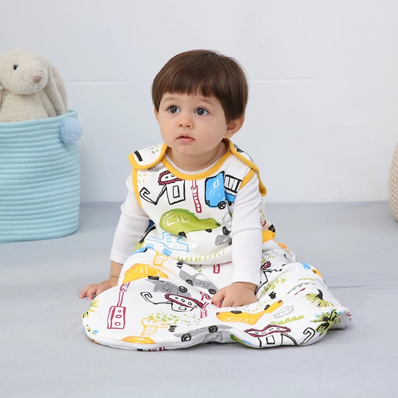 HappyFlute 10-20℃ 3Size Cotton Fabric Unisex Swaddling Vest Children's Anti-Kicking Baby Sleeping Bag