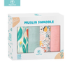 Happyflute Bamboo Cotton Baby Swaddle Wrap Infant Shower Items Toddler Gift Wearable Swaddling Set