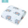 Happyflute 100% Cotton 6 Layers Soft Muslin Swaddle Blanket Baby Bath Towel Infant Stroller Blanket Absorbent Swaddle105x105CM