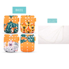 Happyflute Hot Sale OS Pocket 4Pcs Diaper+4Pcs Insert Washable&Reusable Absorbent Ecological Nappy Adjustable Baby Diaper Cover