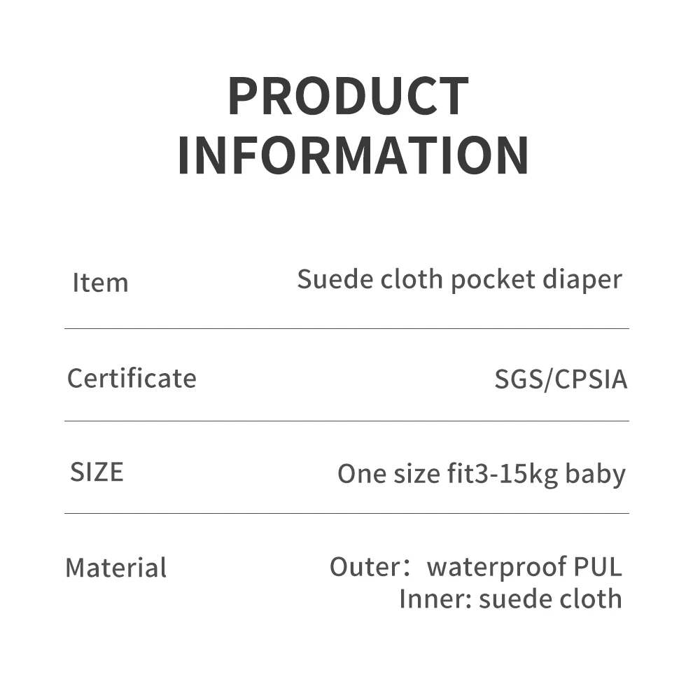 Happyflute 6pcs/set Baby Diapers Gifts Reusable Waterproof Cloth Diaper Ecological Cloth Nappy For Newborn