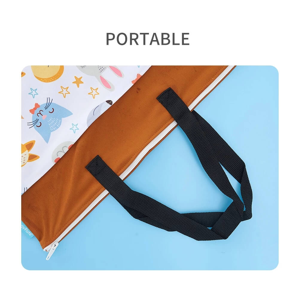 Happy flute 1 pcs Large Hanging Wet/Dry Pail Bag for Cloth Diaper