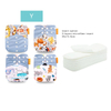 Happyflute Hot Sale OS Pocket 4Pcs Diaper+8Pcs Insert Washable&Reusable Ecological Nappy Adjustable Baby Waterproof Diaper
