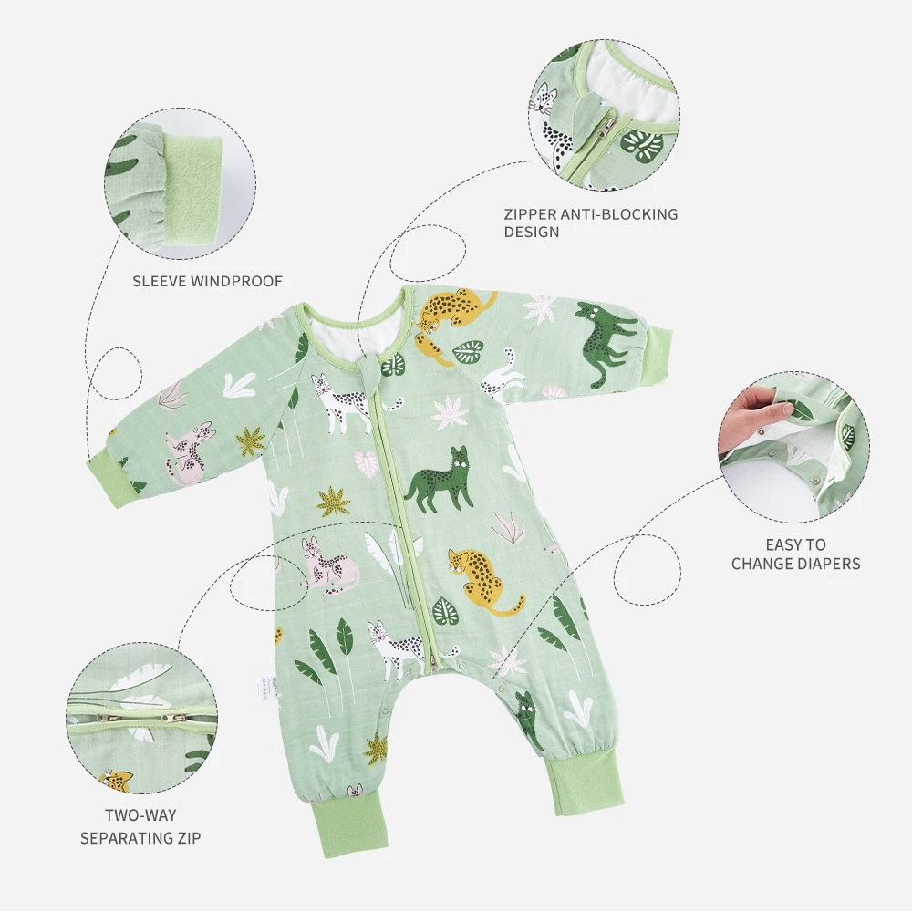 Happy Flute Fashion Spring And Autumn Recommend 23-26 ℃ Baby Sleeping Bag Cartoon Pattern Sleeping Bag For 0-6 Years Old Baby