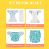 Happyflute New Pure Print 6Pcs/Set Rodom Color Washable&Reusable Cloth Diaper Adjustable Pocket Baby Nappy Cover