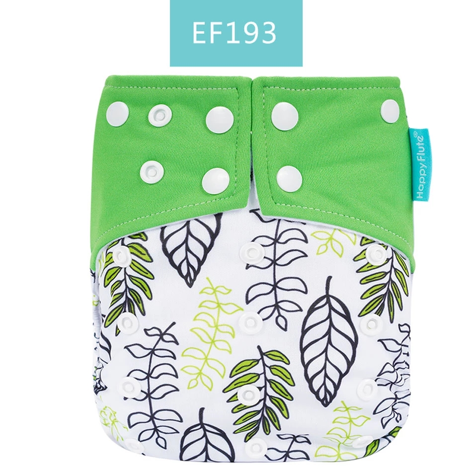 HappyFlute Cloth Diaper Suede Cloth Inner With 1pc Insert Baby Nappy Waterproof And Reusable Diaper Dual Gussets Cloth Diaper