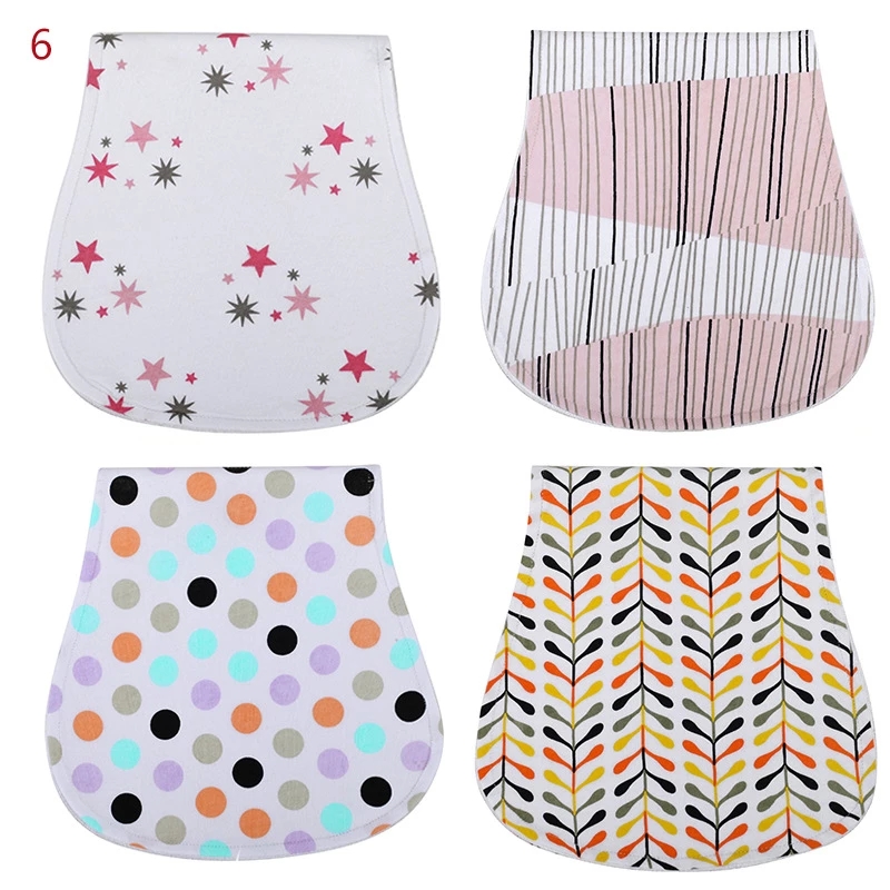 Happy Flute New Print Ins Hot Sell Style Baby Wipes Three Layers of Cotton Waterproof Babies Burp Towel Wipes