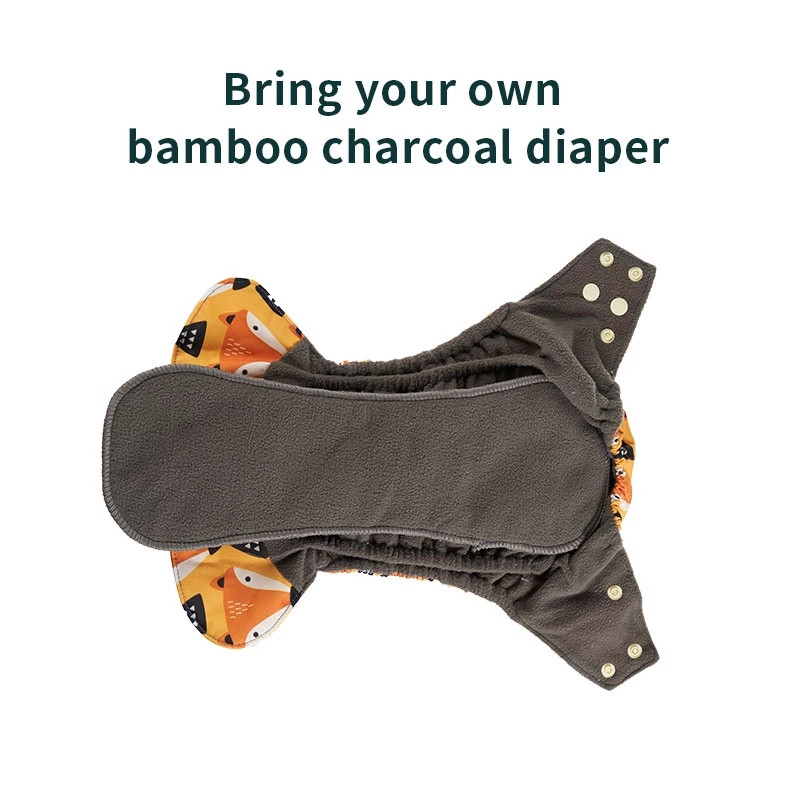 HappyFlute Cloth diaper Bamboo Charcoal Night AIO Sleepy baby cloth 1 pcs freeshipping